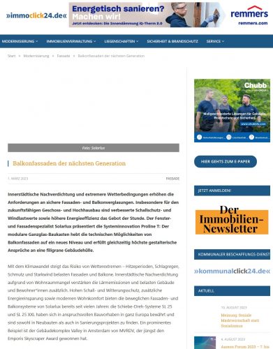 Solarlux Balkonfassaden Proline Immoclick24