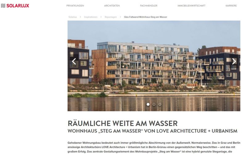 | Solarlux - Wohnhaus „Steg am Wasser“ von LOVE Architecture + Urbanism